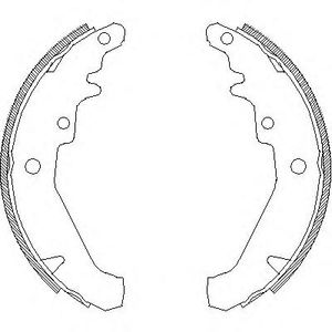 Колодки барабанные к-кт для Fiat Palio 1996-2009 4139.00 Roadhouse