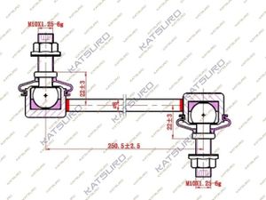 Тяга стабилизатора NISSAN // KAT17078NIS KATSURO kat17078nis Katsuro