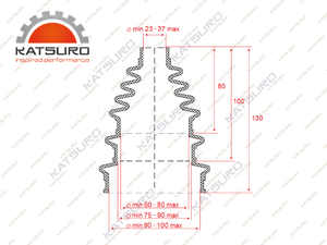 Пыльник шруса наружнего правый Katsuro (49591A64A0) kat2005un Katsuro