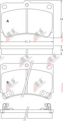 Комплект тормозных колодок 36726OE Abs
