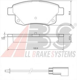 Колодки тормозные задние дисковые к-кт для Ford Transit 2006-2013 37560 Abs