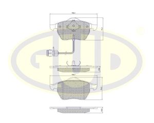Комплект тормозных колодок GBP039002 G.U.D.