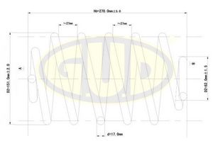 Пружина gcs263429 G.U.D.