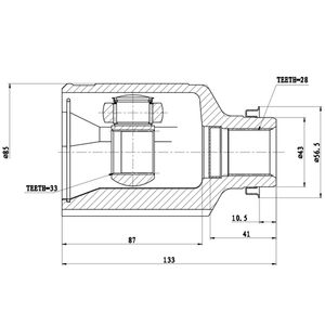 ШРУСвнутренний|передправ| z87757r Zikmar