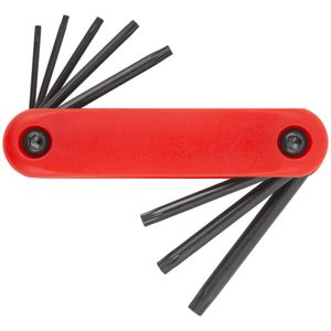 Ключи TORX 8 шт. CrV Т9-Т40 складные, пластиковый держатель 64015 FiT
