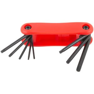 Ключи TORX 8 шт. CrV Т9-Т40 складные, пластиковый держатель 64015 FiT