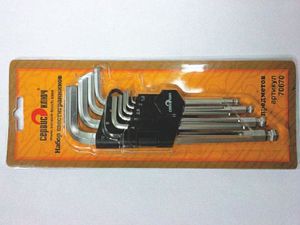 Набор ключей шестигранных 70670 Г-образные с шаром 1,5-10мм Сервис Ключ 9пр.