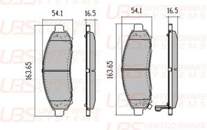 Премиум тормозные колодки NISSAN PATHFINDER 05-/10-/SERENA 05-/07-/NAVARA 05-/10-/XTERRA/SUZUKI LAND BP1105077 UBS