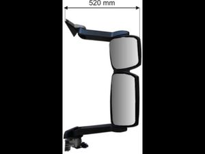 Зеркало правое, двойное с электроприводом и подогревом, на длин.кронштейне IVECO Stralis (2007-)