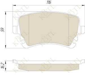 Колодки тормозные задние дисковые к-кт для VW Transporter T6 2015>