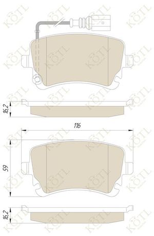 Колодки тормозные задние дисковые к-кт для VW Transporter T6 2015>