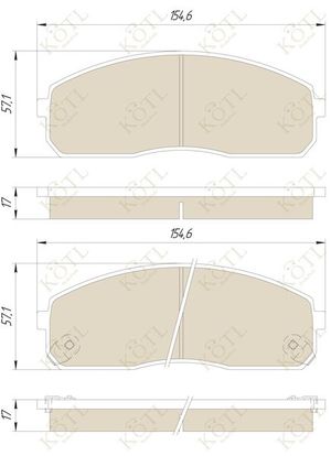 Тормозные колодки HYUNDAI H100/PORTER II передние 3201kt KoTL