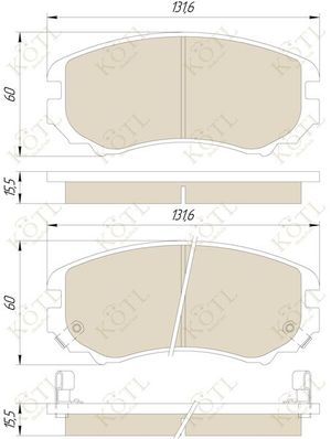 Тормозные колодки 3352kt KoTL