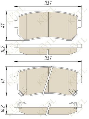 Колодки тормозные задние дисковые к-кт для Hyundai Creta 2016> 3421kt KoTL