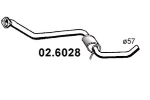 Средний глушитель выхлопных газов