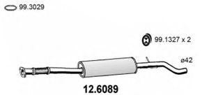 Средний глушитель выхлопных газов