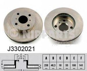 Тормозной диск J3302021 Nipparts
