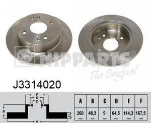 Диск торм. HONDA J3314020 Nipparts