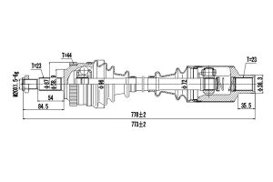 полуось привода колеса DDS250389 Dynamatrix-Korea