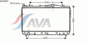 Радиатор, охлаждение двигателя DWA2073 Ava