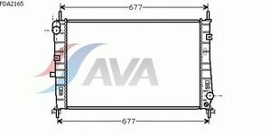 Радиатор, охлаждение двигателя FDA2165 Ava