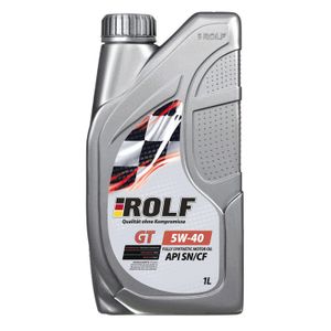 Масло ROLF GT SAE 5W40 API SN/CF 1л пластик 322437 Rolf