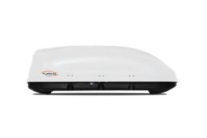 Бокс-багажник на крышу аэродинамический белый Turino Compact 360 л