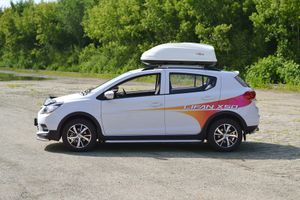 Бокс-багажник на крышу аэродинамический белый Turino Compact 360 л