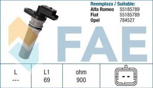 Датчик частоты вращения, управление двигателем; Датчик частоты вращения, автоматическая коробка передач 79256 Fae