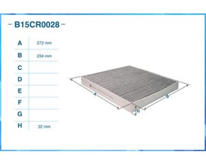 Фильтр салонный угольный CWORKS B15CR0028 b15cr0028 Cworks