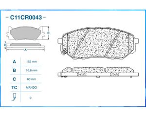 Тормозные_колодки C11CR0043 Cworks