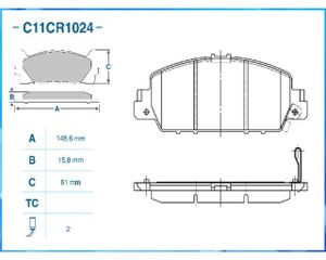 Тормозные_колодки C11CR1024 Cworks