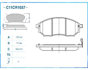 Тормозные_колодки C11CR1037 Cworks