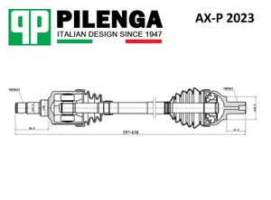 Привод в сборе левый МКПП axp2023 Pilenga