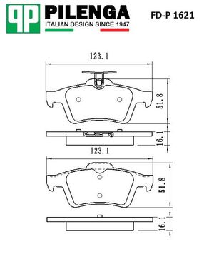 Накладки тормозные дисковые задние
