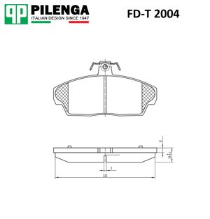 Колодки тормозные дисковые fdt2004 Pilenga