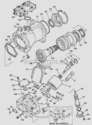 Корпус гидронасоса 1014184 Hitachi