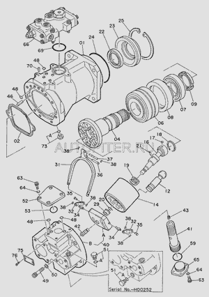 Корпус гидронасоса 1014184 Hitachi
