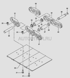 Палец крепления звеньев цепи 3077929 3077929 Hitachi