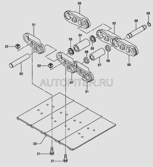 Палец крепления звеньев цепи 3077929 3077929 Hitachi