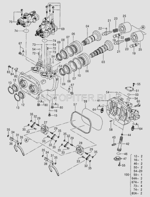 Пружина гидромотора хода EX200-5 - HITACHI - 4179181 4179181 Hitachi