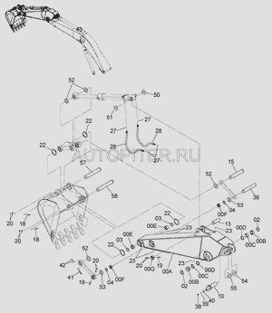 Втулка в рукоять рукоять - стрела (Аналог)  4381855 (HITACHI ZX330) 4381855 Hitachi