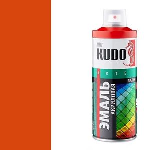 Эмаль универсальная акриловая satin RAL 2001 оранжевая KUDO