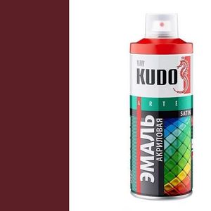 Краска универсальная акриловая бордо полуматовая satin RAL 3005 KUDO аэрозоль 520мл.