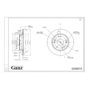 Диск тормозной задний с покрытием HONDA Civic 4D 06-> GANZ GIJ06015