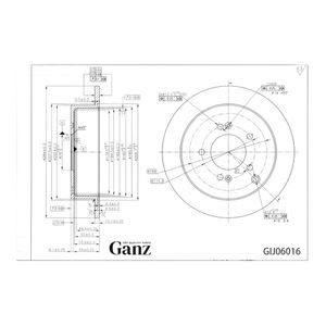 Диск тормозной задний с покрытием HYUNDAI Sonata/Tucson KIA Magentis GANZ GIJ06016