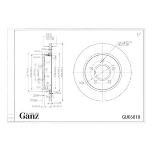Диск тормозной задний с покрытием FORD Focus 2 GANZ GIJ06018