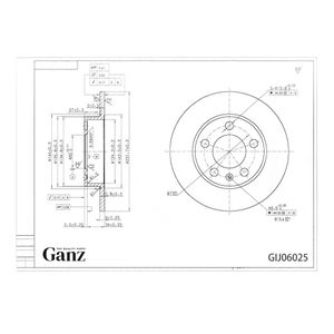 Диск тормозной задний с покрытием VAG AD A3 / VW G4 GANZ GIJ06025