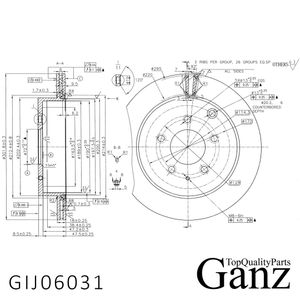 Диск тормозной задний с покрытием MAZDA CX-7 GANZ GIJ06031