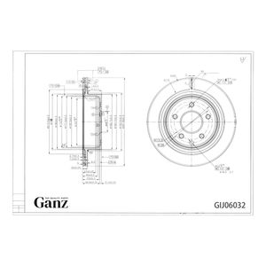 Диск тормозной задний с покрытием NISSAN Qashqai/X-Trail / RENAULT Koleos GANZ GIJ06032 GIJ06032 Ganz